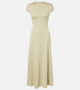 Lenore knitted wool and silk midi dress | Tove