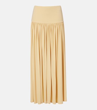 Gathered jersey maxi skirt | Aya Muse