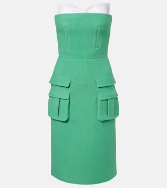 Bow-detail wool midi dress | Shushu/Tong