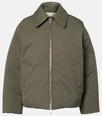 Intrecciato leather-trimmed down jacket | Bottega Veneta