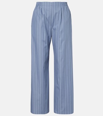 Yoshi cotton-blend twill wide-leg pants | Leset