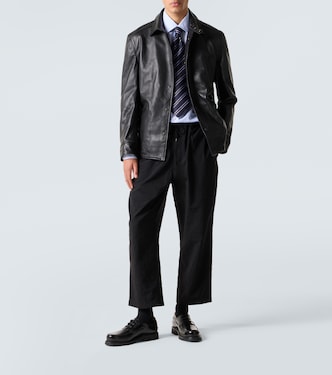 junya watanabe man×schott ライダース Schott leather jacket in black - Junya Watanabe | Mytheresa