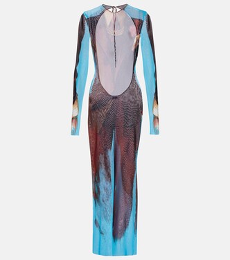 Printed sheer maxi dress | Jean Paul Gaultier