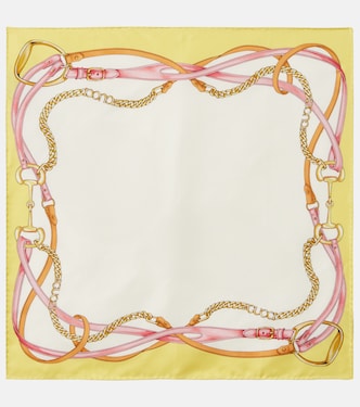 Printed silk twill scarf | Gucci