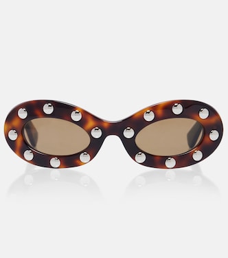 VLogo studded oval sunglasses | Valentino