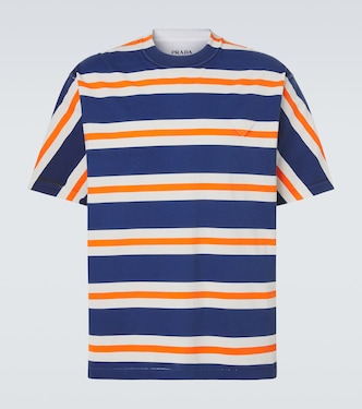 Striped cotton jersey T-shirt | Prada