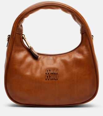 Wander leather shoulder bag | Miu Miu