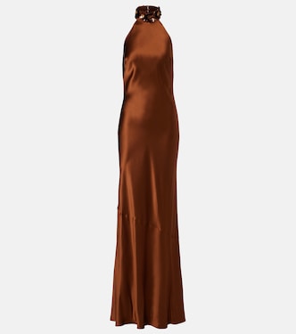 Phoenix embellished silk satin gown | Rebecca Vallance