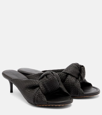 Cherry Intreccio leather sandals | Bottega Veneta