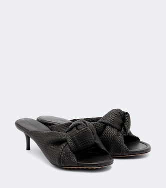 Cherry Intreccio leather mules | Bottega Veneta