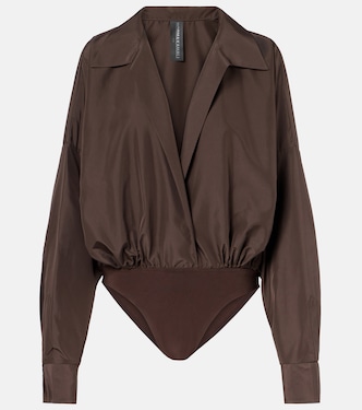 Oversized satin bodysuit | Norma Kamali