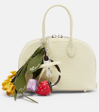 Lizard Small leather top-handle bag | Self-Portrait