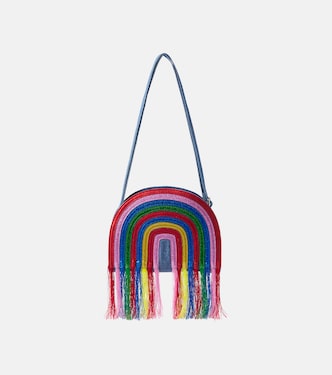 Fringed denim shoulder bag | Stella McCartney Kids