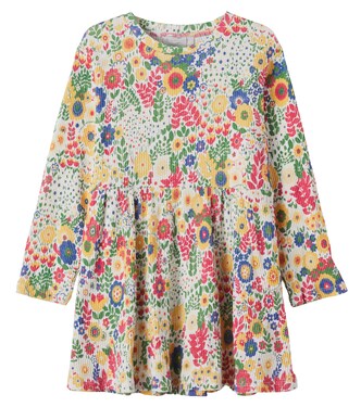 Floral ribbed-knit cotton jersey dress | Stella McCartney Kids