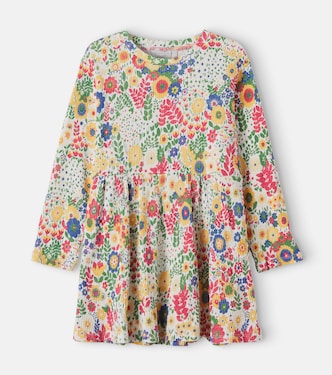 Floral ribbed-knit cotton jersey dress | Stella McCartney Kids
