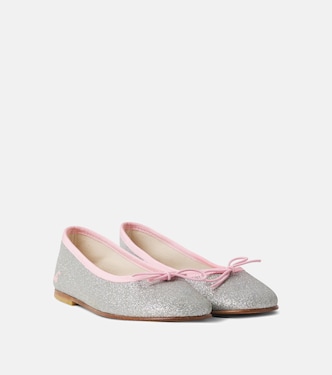 Lisa bow-detail glitter ballet flats | Bonpoint