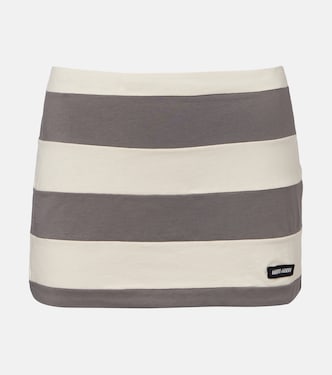 Striped cotton jersey miniskirt | Miu Miu