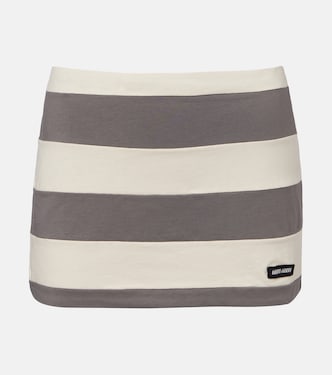 Striped cotton jersey miniskirt | Miu Miu