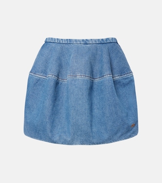 Double L denim miniskirt | Loewe