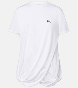Double L draped cotton T-shirt | Loewe