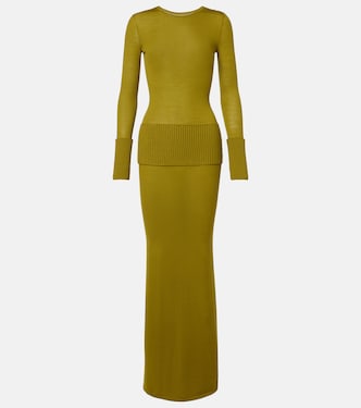 Knitted wool maxi dress | Alaïa