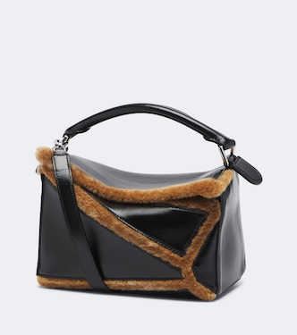 Puzzle Aviator Small leather top-handle bag | Loewe