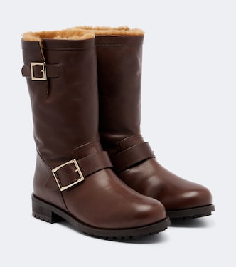 Biker leather knee-high boots | Jimmy Choo
