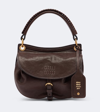Rendez-vous leather shoulder bag | Miu Miu