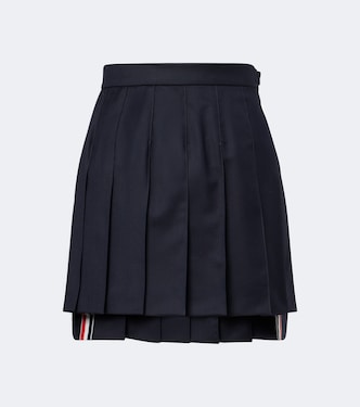Minigonna in lana plissé | Thom Browne