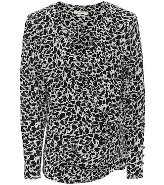 بلوزة لف بطبعات الورود | Marant Etoile