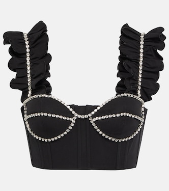 Verziertes Cropped-Top aus Baumwolle | Area