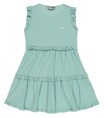 Ruffle-trimmed jersey dress | Il Gufo