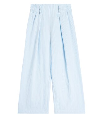 Cotton blend wide-leg pants | Monnalisa