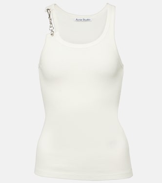 Chain-detail cotton jersey tank top | Acne Studios