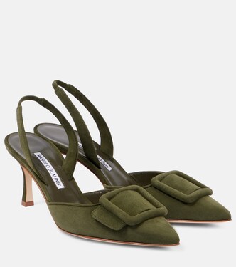 Slingback-Pumps Maysli aus Veloursleder | Manolo Blahnik