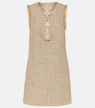 Embellished bouclé minidress | Self-Portrait