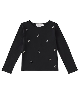 Tidjiane beaded cotton jersey T-shirt | Bonpoint