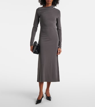 how to style a sleeveless knit dress V-Neck Sleeveless Sweater Dress