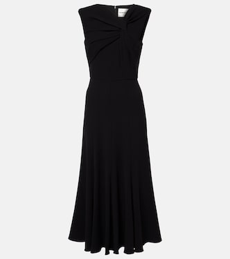 Gathered cady midi dress | Roland Mouret