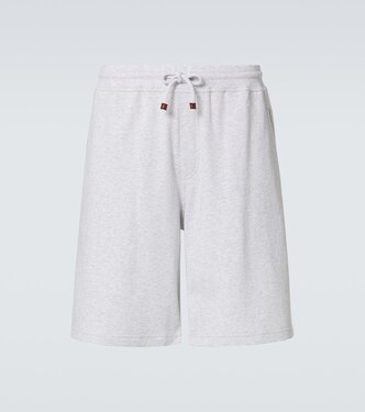 Cotton-blend jersey shorts | Brunello Cucinelli