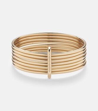 Set of 7 10kt gold-plated bangles | Jennifer Fisher