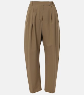 Pantalones barrel de lana virgen de tiro alto | Róhe