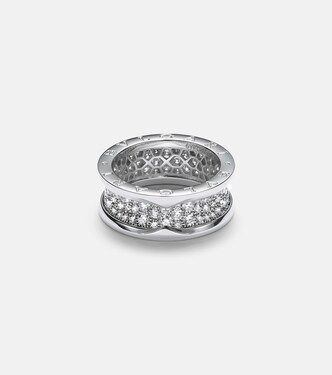 B.Zero1 18kt white gold ring with diamonds | Bvlgari