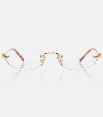 Oval logo glasses | Miu Miu