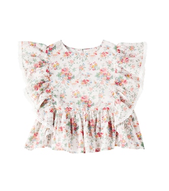 Ines floral cotton voile top | Louise Misha