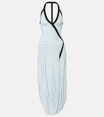 Suspended ruched jersey maxi dress | Christopher Esber