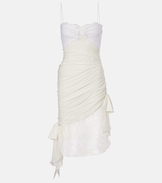 Robe en georgette de soie et dentelle | Alessandra Rich