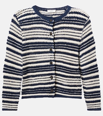Open-knit striped cotton cardigan | Vince