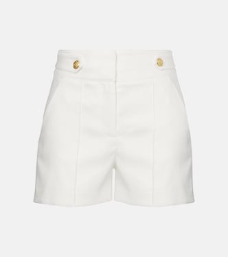 Runo high-rise linen-blend shorts  | Veronica Beard