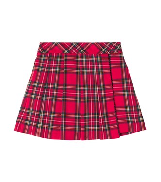 Pleated plaid skort | Monnalisa